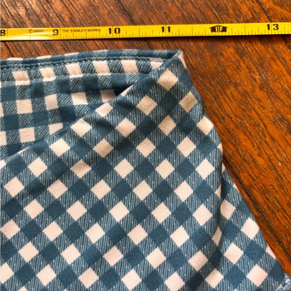 Kyodan Blue White Gingham Athletic Skort with Built-In Shorts Size PS - Picture 6 of 7